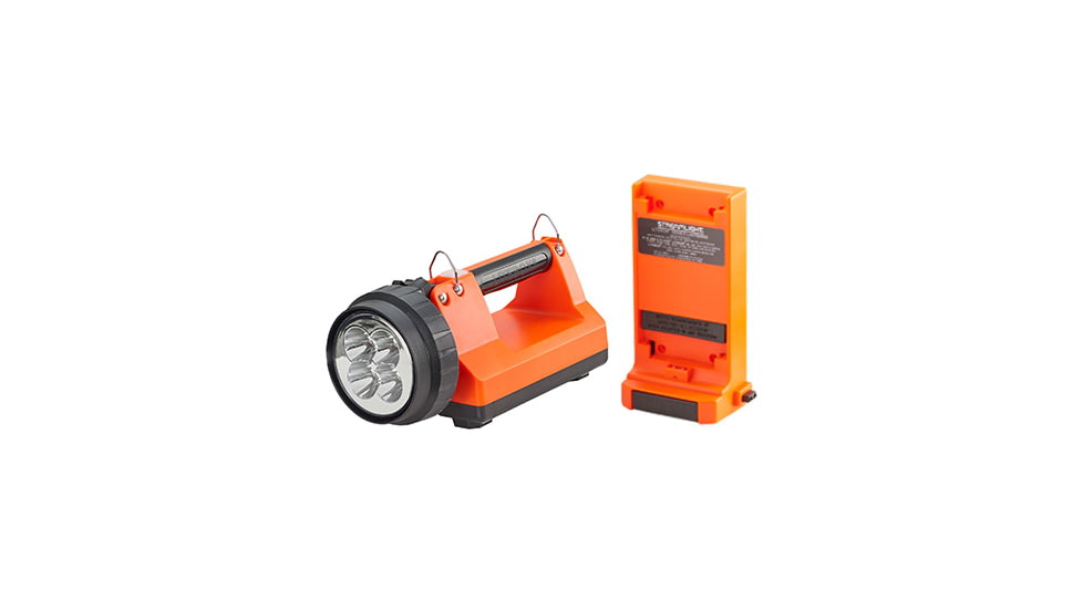 Streamlight E-Spot FireBox 1,500 Lumen Rechargeable Lantern with Blue Taillight LEDs, without Charger, Orange, 45882
