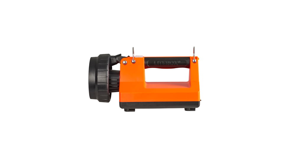 Streamlight E-Spot LiteBox 1500 Lumens Rechargeable Lantern Power Failure System, 120V AC/12V DC, with Shoulder Strap &amp; Mounting Rack, Orange, 45857