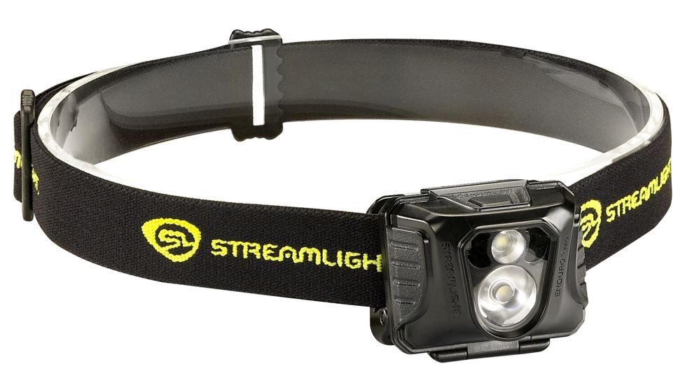 Streamlight Enduro Pro - with 3 AAA alkaline batteries, elastic headstrap - Clam, Black/Yellow, 61420