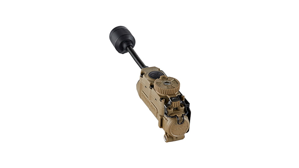 Streamlight Sidewinder Stalk LED Flashlight w/Helmet Clip &amp; E-Mount, CR123A &amp; AA, Multicolor, 76 Lumens, Coyote, 14302