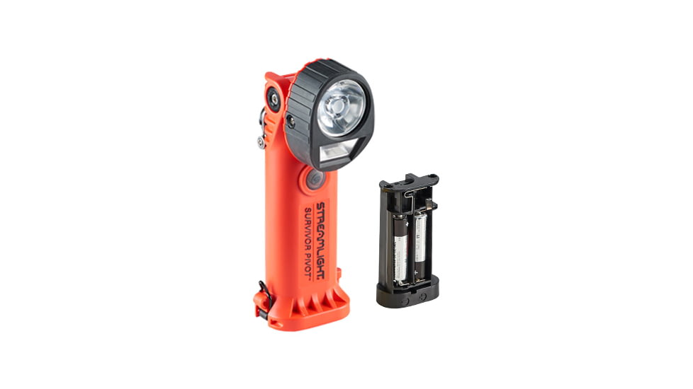 Streamlight Survivor Pivot USB LED Flashlight with Magnet, 120/DC, 325 Lumens, Orange, 91830