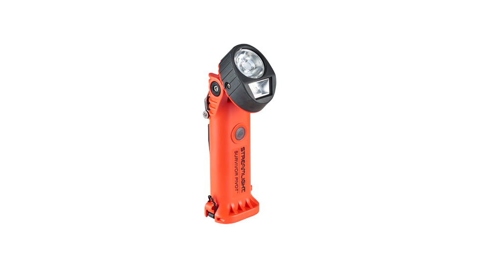 Streamlight Survivor Pivot USB LED Flashlight with Magnet, 120/DC, 325 Lumens, Orange, 91830