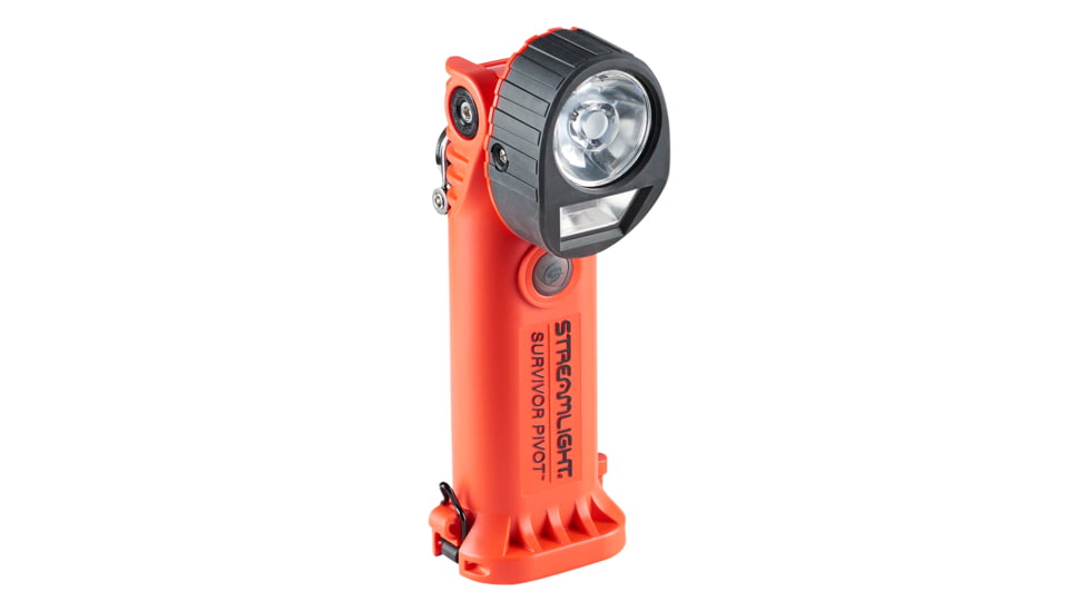 Streamlight Survivor Pivot USB LED Flashlight with Magnet, 120/DC, 325 Lumens, Orange, 91830