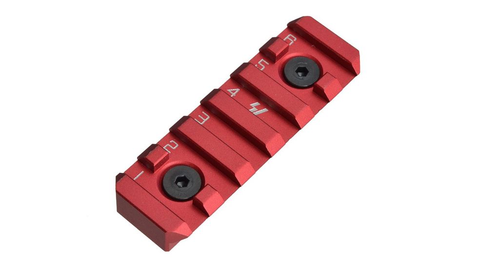 Strike Industries Link 6 Slot Mounting Rail, Fits Most Keymod/M-LOK Version Mounting Surfaces, Red, One Size, SI-LINK-RS-6-RED
