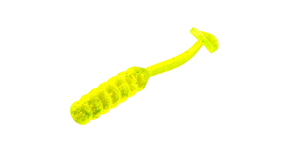 Strike King Slabalicious XL Softbait, 10 pack, 2.5in, Chartreuse Shiner, 12-36432