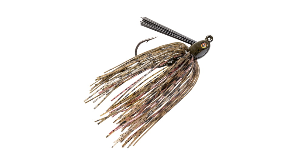 Strike King Tour Grade Tungsten Compact Swim Jig, Green Pumpkin, 1/4oz, TGTSJ14-46