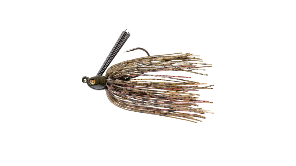 Strike King Tour Grade Tungsten Compact Swim Jig, Green Pumpkin, 1/4oz, TGTSJ14-46
