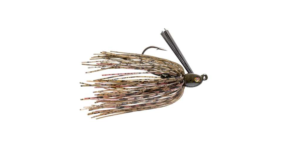 Strike King Tour Grade Tungsten Compact Swim Jig, Green Pumpkin, 1/4oz, TGTSJ14-46
