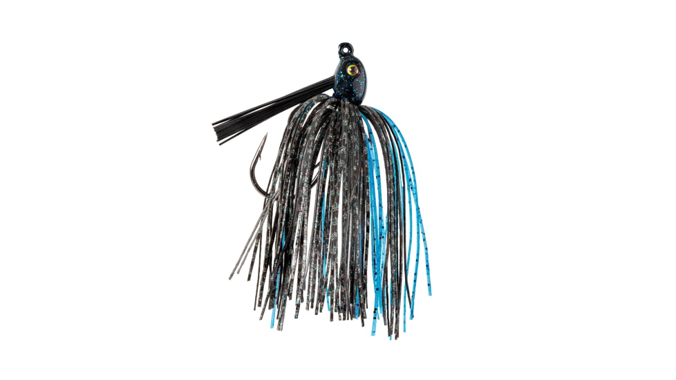 Strike King Tour Grade Tungsten Compact Swim Jig, Pro Black/Blue, 1/4oz, TGTSJ14-316
