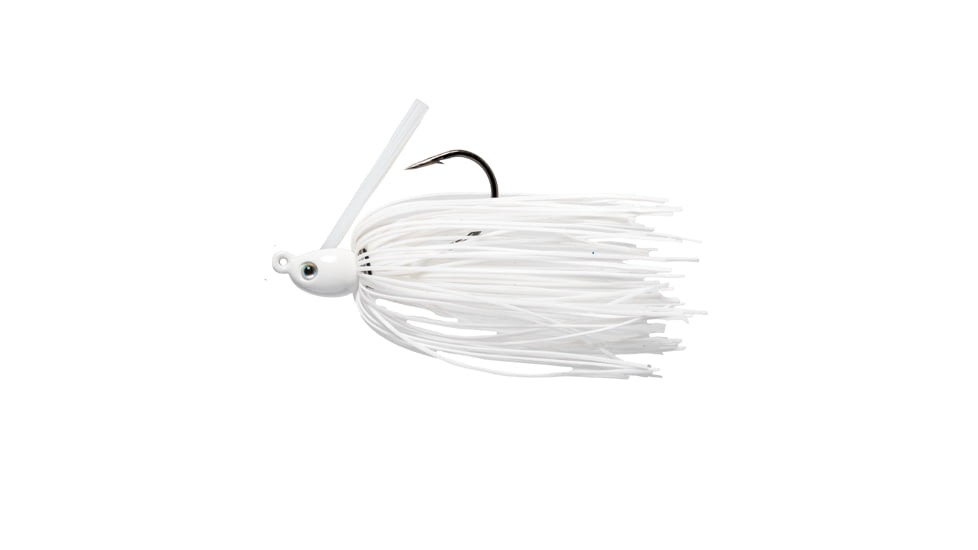 Strike King Tour Grade Tungsten Compact Swim Jig, White, 1/4oz, TGTSJ14-204