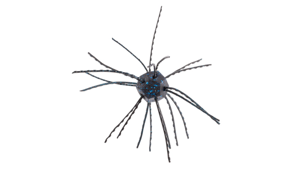 Strike King Tumbleweed Salted Softbait, 4 pack, 3in, Black/Blue, 12-36259