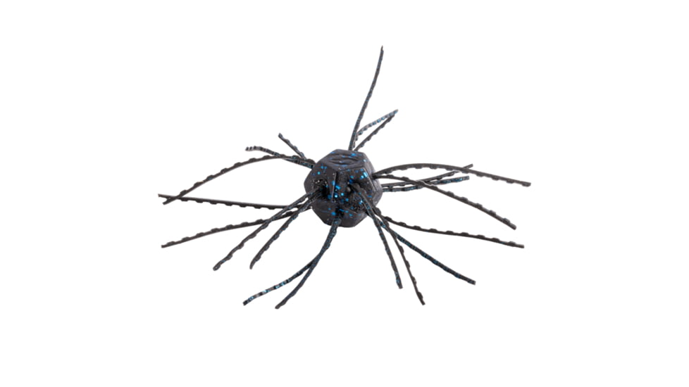 Strike King Tumbleweed Salted Softbait, 4 pack, 3in, Black/Blue, 12-36259