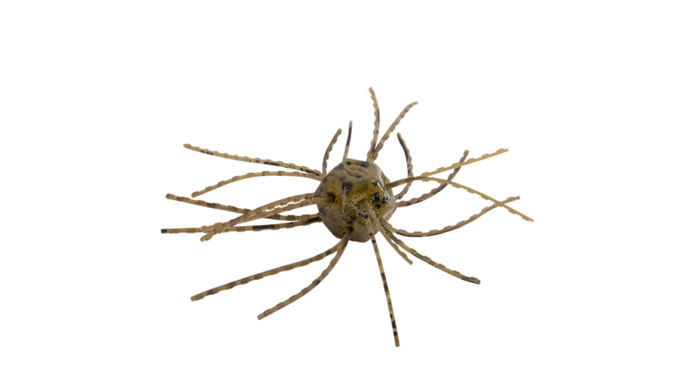 Strike King Tumbleweed Salted Softbait, 4 pack, 3in, Green Pumpkin, 12-36258