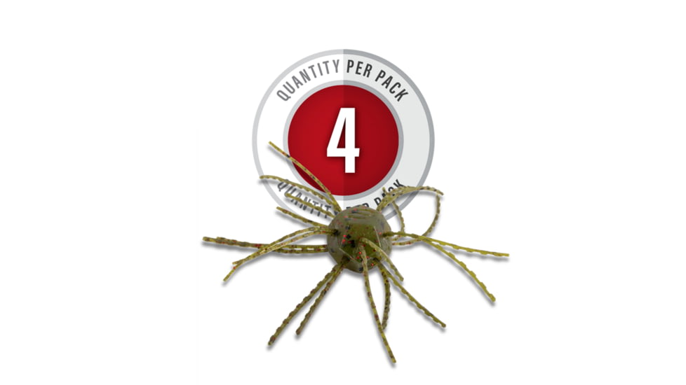 Strike King Tumbleweed Salted Softbait, 4 pack, 3in, Watermelon Red Flake, 12-36262