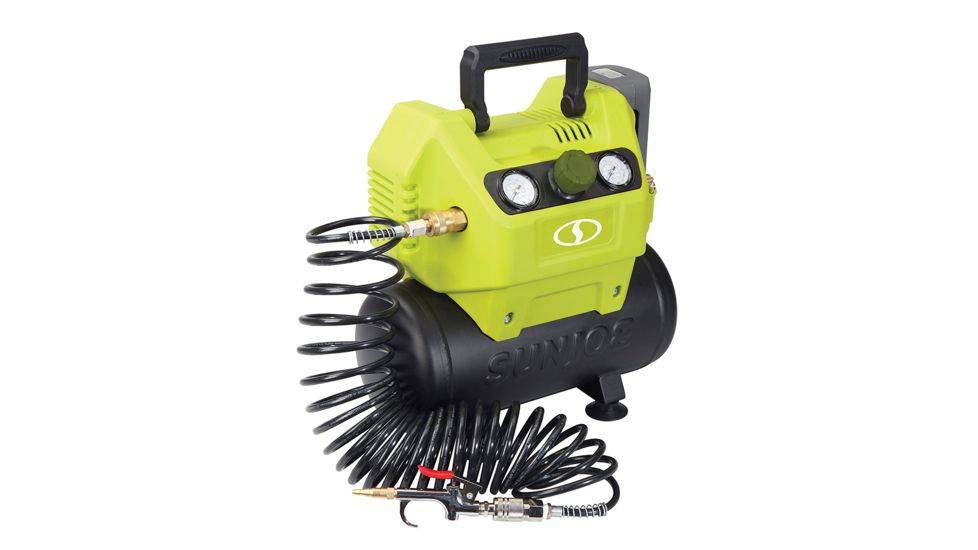 Sun Joe Cordless Hotdog Air Compressor, 40V, 1.6-Gallon, Green, Large, IONAIR-CT