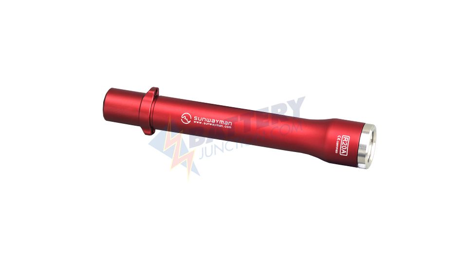 Sunwayman R20A in Red - 150 Lumen LED Flashlight with CREE R4 Neutral White LED - Uses 2 x AA, Red SUNWAYMAN-R20A-RED
