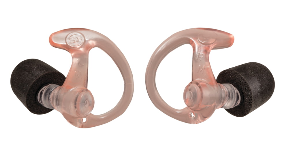 SureFire EP10 Sonic Defenders Ultra Max Full-Block Foam-Tipped Earplugs - 1 Pair, Clear, Medium, EP10-MPR