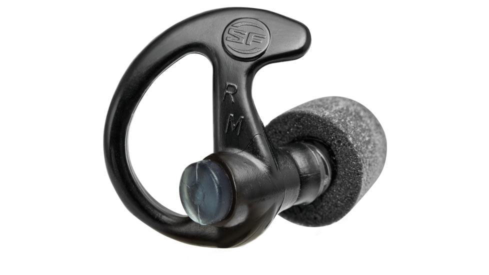 SureFire EP10 Sonic Defenders Ultra Max Full-Block Foam-Tipped Earplugs - 1 Pair, Black, Medium EP10-BK-MPR