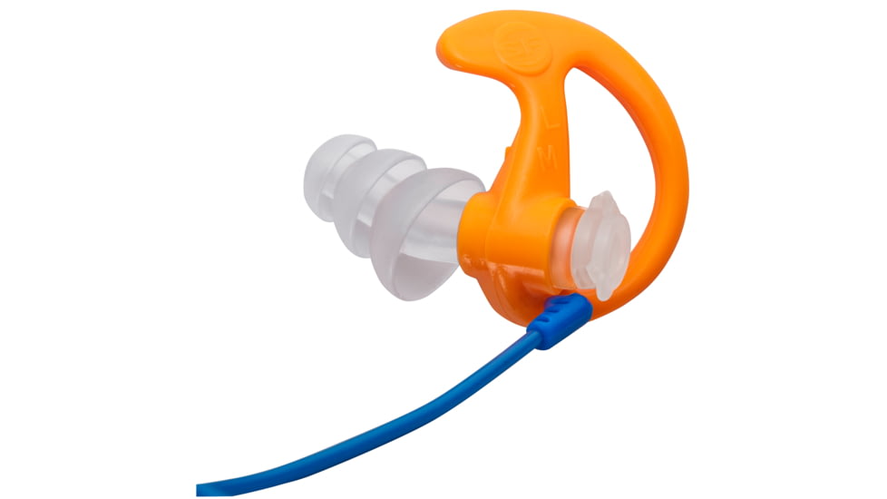 SureFire Triple Flanged, Filtered Earplugs, Medium, 1 Pair, Orange EP4-OR-MPR