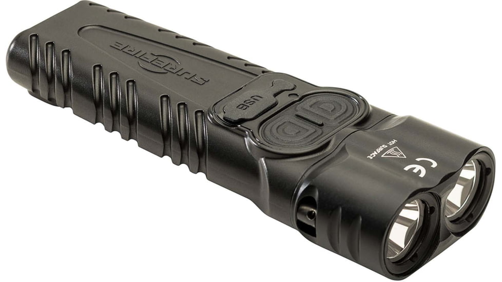 SureFire PLR-C Stiletto Pro II Rechargeable Pocket Light, Multi-Output, 1500 Lumens, Dual 14mm High-Candela Reflectors, Black, PLR-C