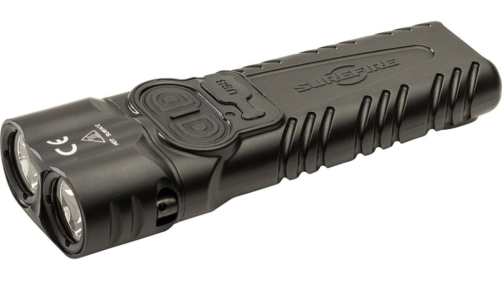 SureFire PLR-C Stiletto Pro II Rechargeable Pocket Light, Multi-Output, 1500 Lumens, Dual 14mm High-Candela Reflectors, Black, PLR-C