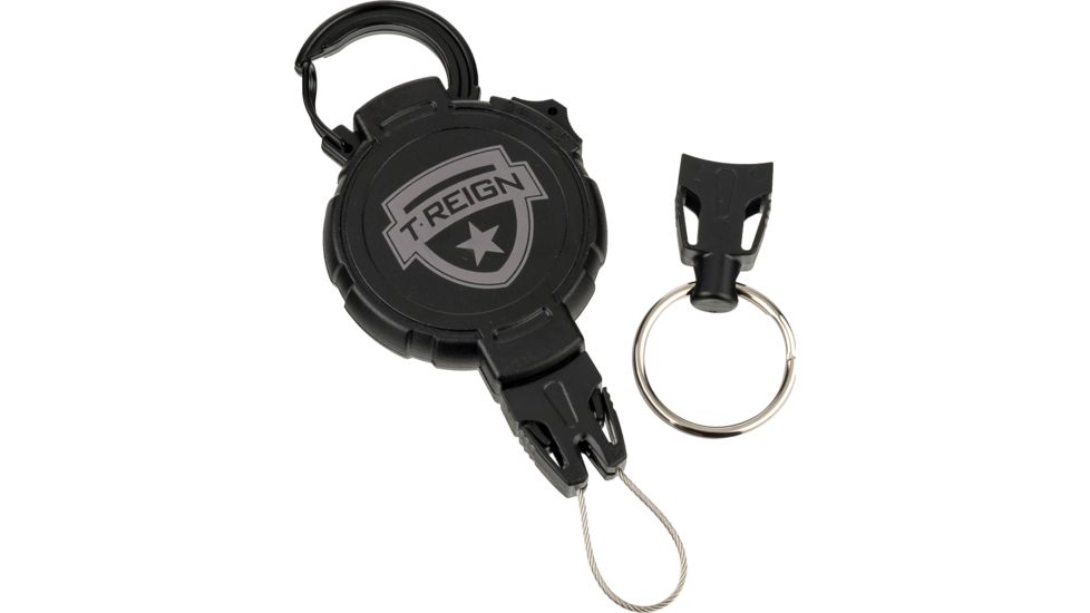 T-Reign Retractable Scuba Gear Tether, w/Carabiner, Black, Extra Large, 0TBP-0321