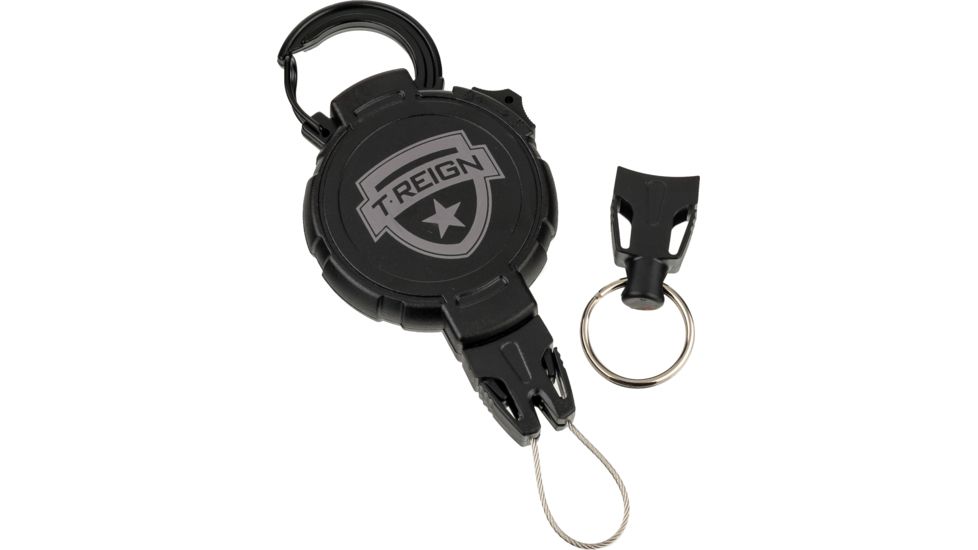 T-Reign Retractable Scuba Gear Tether, w/Carabiner, Black, Large, 0TBP-0301