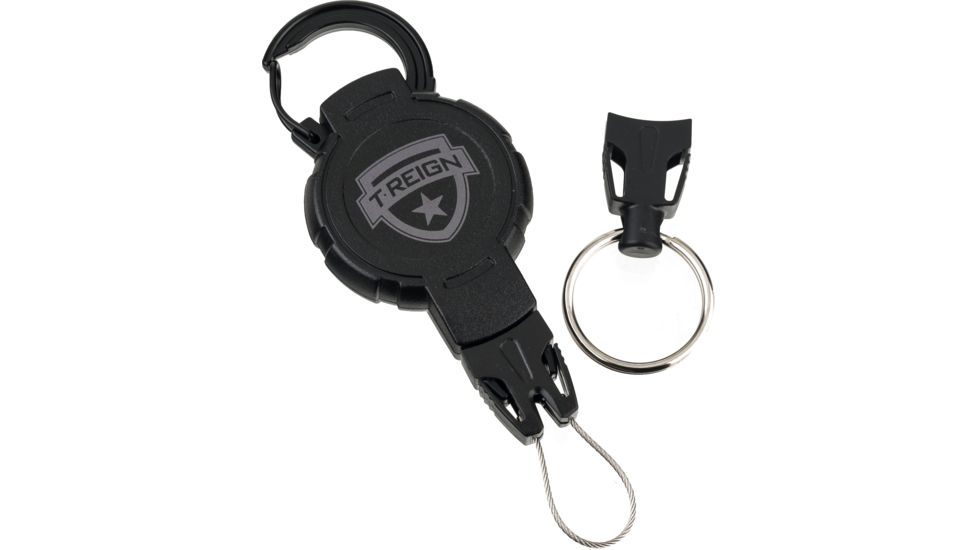 T-Reign Retractable Scuba Gear Tether, w/Carabiner, Black, Medium, 0TBP-0281