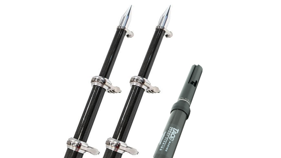 TACO Marine 24 Carbon Fiber Twist &amp; Lock Outrigger Poles f/GS-450, GS-500 &amp; GS-1000 Bases - Black, OT-4240CF-HD