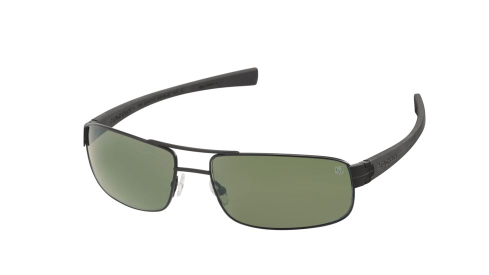 Tag Heuer 0254 Single Vision Prescription Sunglasses, Black Frame - Black Temples Frame, Outdoor Green Lens-0254-301SV