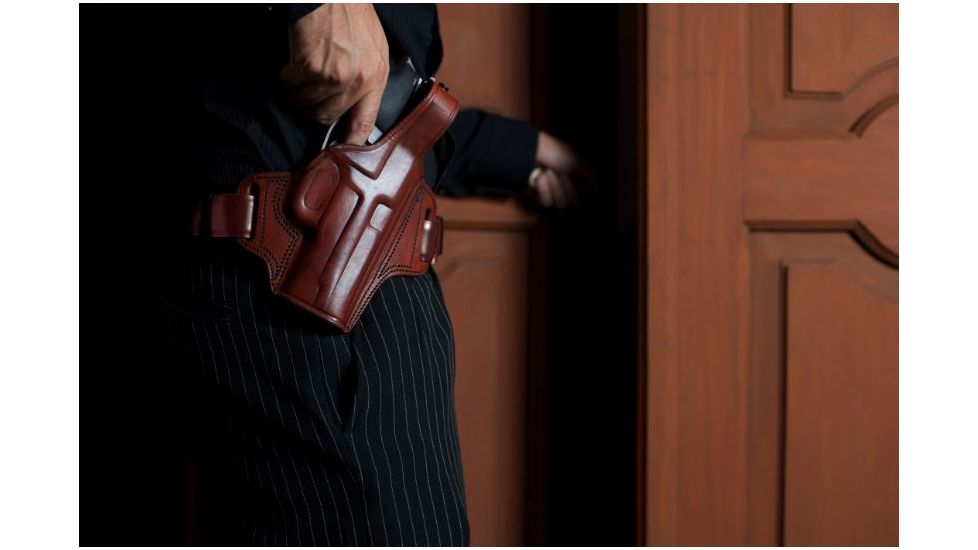 Tagua Gunleather 1911 -5in. Cocked &amp; Locked Brown R/H Holster, Brown BH1-217