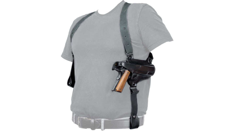 Tagua Gunleather Leather Shoulder Holster, Right Hand, 1911 5in, Black, SH4-200