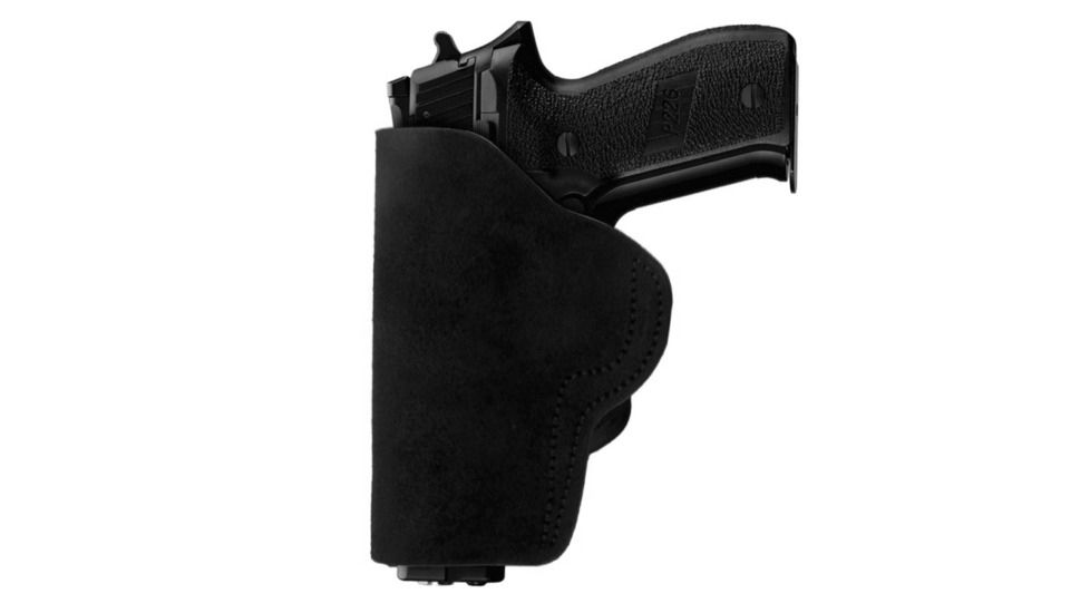 Tagua Gunleather Suede Open Top Paddle Holster, Black, Right Hand, SPD3-200