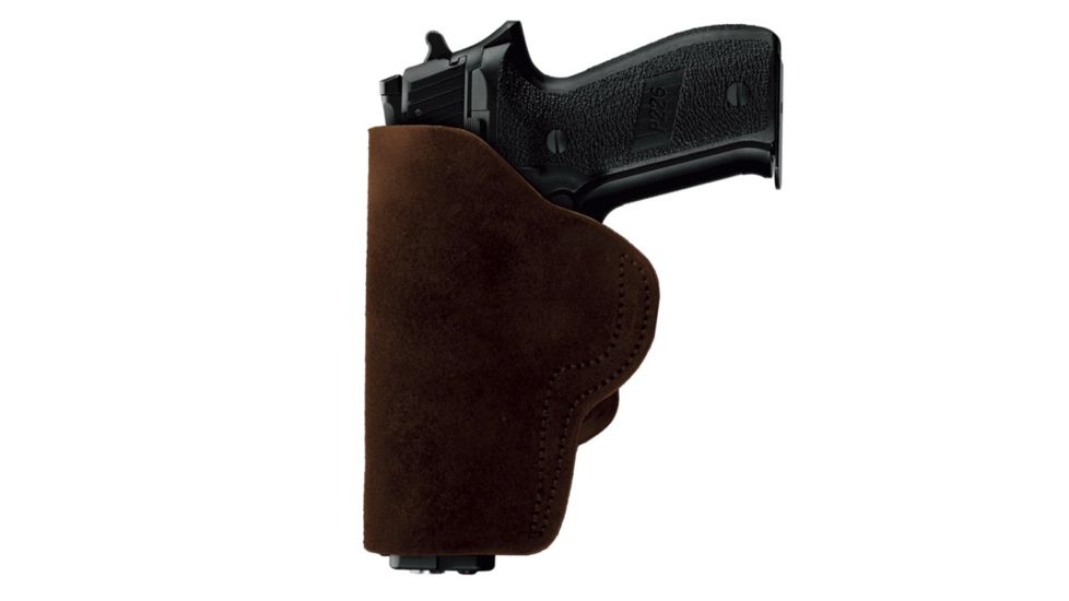 Tagua Gunleather Suede Open Top Paddle Holster, Brown, Right Hand, SPD3-1232