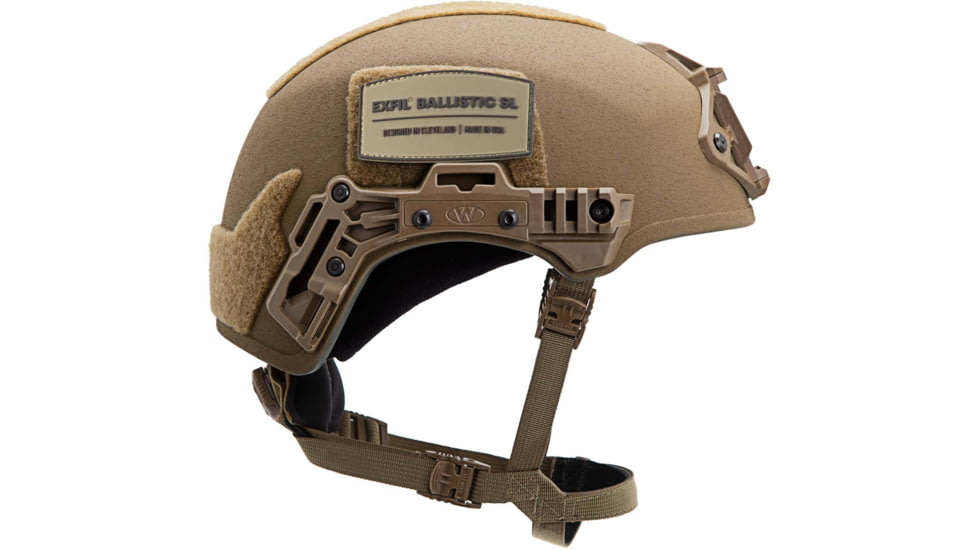 Team Wendy EXFIL Ballistic SL Helmet LED Left Eye Dominant Retention, Coyote Brown, Medium/Large, 76-31S-E31-L