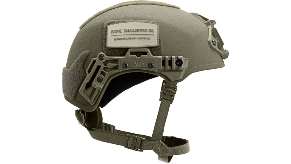 Team Wendy EXFIL Ballistic SL Helmet LED Left Eye Dominant Retention, Green, Medium/Large, 76-71S-E71-L