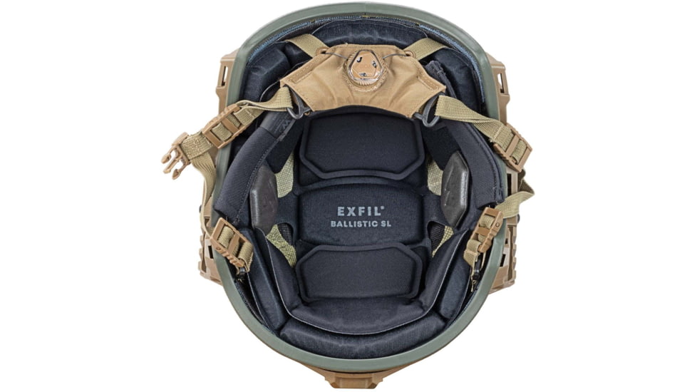 Team Wendy EXFIL Ballistic SL Helmet LED Left Eye Dominant Retention, Green, Medium/Large, 76-71S-E71-L