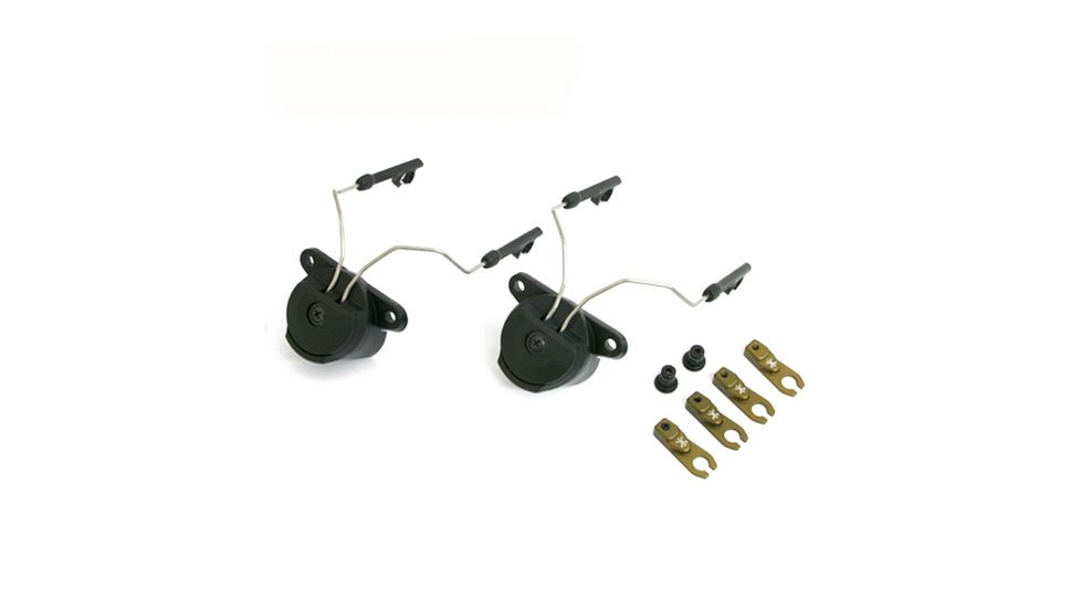 Team Wendy EXFIL Comms Adaptor Kit, Black, with SARA Behind-the-Head, Flat Dark Earth, 71-CAK-SABF