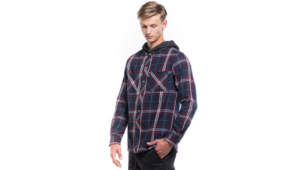 Tentree Club Hooded Flannel Button Up Long Sleeve Shirt - Mens