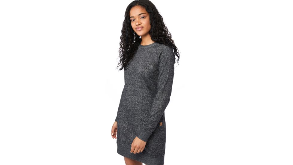 Tentree Jade Sweater Womens Dress, Meteorite, Large, FA18-WDJAD-BLK-L