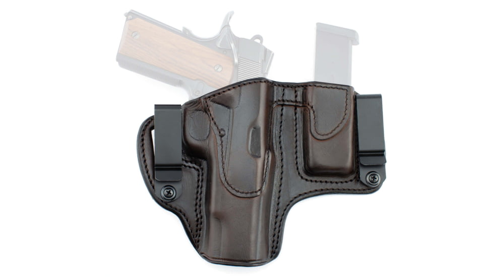 Texas 1836 KYDEX The Appendix - Dual Clip IWB Holster w/ Magazine Carrier, Right Hand, 1911 5in, With No Attachment, Brown, TX-THEAPPENDIX-202