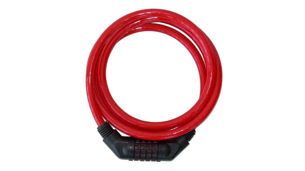 The Club Resettable Combo Cable Lock 6 Ft, Red UTL901