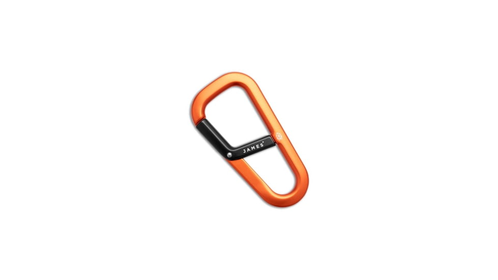 The James Brand The Hardin Carabiner, Black/Orange, One Size, BHQ-195456