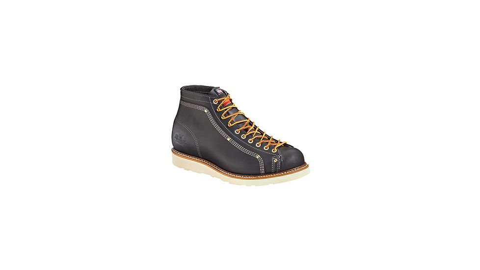 Mens American Heritage Wedges 6in Black Lace-to-Toe Roofer Non-Safety, Black, 6.5/D