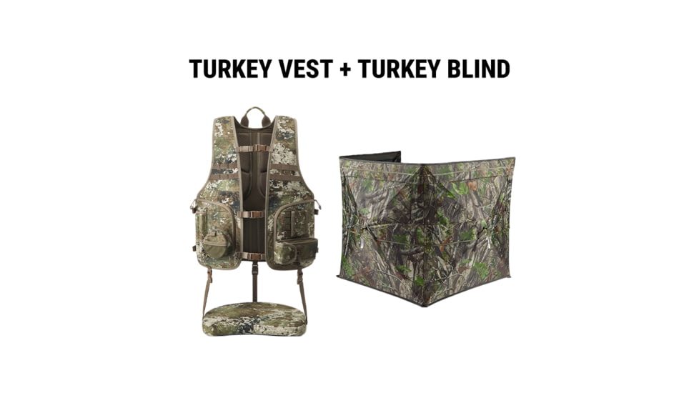Tidewe FlexGrid Turkey Vest and StrutCover See-Through Blind Bundle, TV007-TH-OSTE-BL011-GN-OSTE