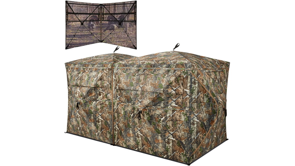 Tidewe VisTrilogy 4-6 Person See-Through Deer Turkey Hunting Ground Blinds, BL002-CG-V2-TE