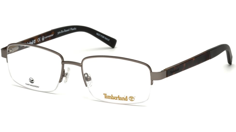 Timberland TB1588 Eyeglass Frames - Matte Gunmetal Frame Color, Matte Gunmetal Lens Color