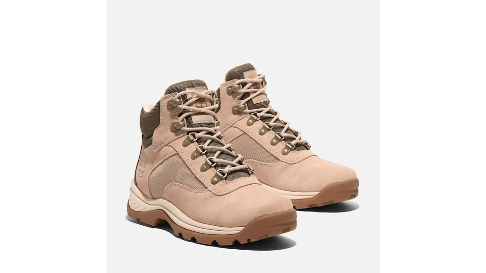 Timberland White Ledge Mid Lace-Up Waterproof Hiking Boot - Womens, Light Beige Suede, 9, Medium, TB0A2KNTER309000M
