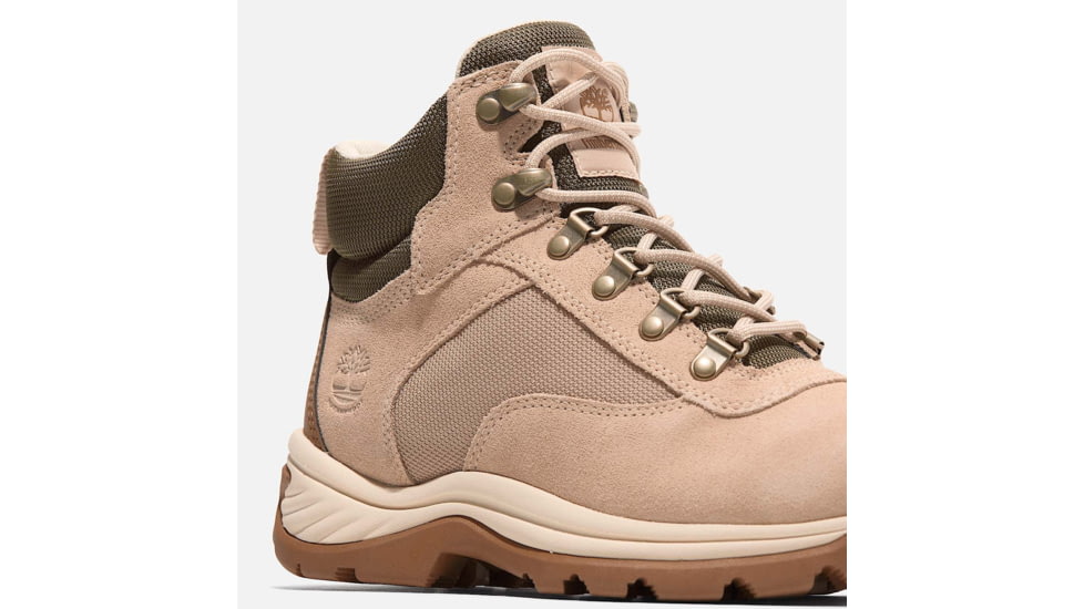 Timberland White Ledge Mid Lace-Up Waterproof Hiking Boot - Womens, Light Beige Suede, 9, Medium, TB0A2KNTER309000M
