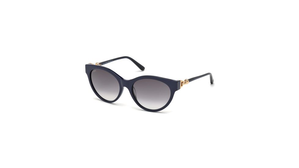 Tod's TO0154 Sunglasses - Blue Frame Color, Gradient Smoke Lens Color